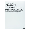 Post-it Dry Erase White Sheet 177 x 288mm DEFPACKS-EU