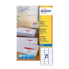 Avery White Inkjet Address Labels 63.5 x 38.1mm 21 Per Sheet Pack of 525 J8160-25