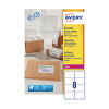 Avery Recycled Laser White Parcel Label 99.1 x 67.7mm 8 Per Sheet Pack of 800 LR7165-100