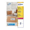 Avery Recycled Laser White Parcel Label 199.6 x 143.5mm 2 Per Sheet Pack of 200 LR7168-100