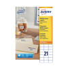 Avery Multipurpose White Labels 21 Per Sheet Pack of 2100 3652