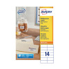 Avery Multipurpose White Labels 14 Per Sheet Pack of 1400 3653