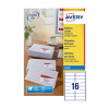 Avery White Inkjet Address Labels 99.1 x 33.9mm 16 Per Sheet Pack of 1600 J8162-100