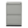 Bisley 2 Drawer Filing Cabinet Desk Height Flush Fronted Lockable Goose Grey BY00079