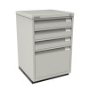 Bisley Filing Cabinet 3+1 Drawer Flush Fronted Lockable Goose Grey BY00115