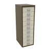 Bisley 9 Drawer Coffee Cream Non-Locking Multi-Drawer Cabinet BY17909