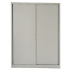 Bisley Sliding Door Cupboard 4 Dual Purpose Shelves Goose Grey BY36056