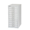 Bisley 10 Drawer Silver Non-Locking Multi-Drawer Cabinet BY40500