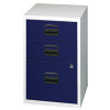 Bisley A4 Personal Filing 2 Drawer Lockable Grey and Blue BY58252