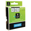 Dymo Black on Clear 4500 D1 Standard Tape 12mmx7m S0720500