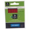 Dymo Black on Clear 4500 D1 Standard Tape 12mmx7m S0720500