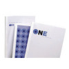 GBC A4 Thermal Binding Cover 1.5mm 200gsm PVC/Gloss Back Clear/White (Pack of 100) 387005U