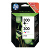 HP 300 Black /Cyan/Magenta/Yellow Inkjet Cartridge (Pack of 2) CN637EE