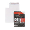 Plus Fabric Envelope 120gsm Peel and Seal C4 White (Pack of 25) R10006