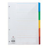 Q-Connect Multi-Punched 5-Part Reinforced Multi-Colour A4 Index Blank Tabs KF01525