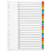 Q-Connect Multi-Punched 10-Part Reinforced A4 Index Multi-Colour Blank Tabs KF01526
