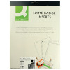 Q-Connect 54x90mm Name Badge Inserts 10 Per Sheet (Pack of 25) KF02289