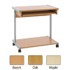Jemini Oak 800mm Mobile Computer Workstation KF14112