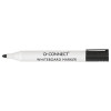Q-Connect Black Drywipe Marker Pen (Pack of 10) KF26035