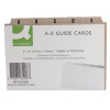 Q-Connect Guide Card 6x4 Inch A-Z Buff (Pack of 25) KF35208