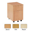 Jemini 2 Drawer Maple Mobile Pedestal KF72083