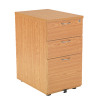 Jemini 3 Drawer Under Desk Pedestal Oak KF72088