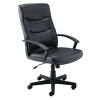 Jemini Hudson Leather Look Executive Chair With Arms Black KF72232