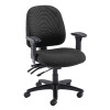 Avior Snowdon Heavy Duty Medium Back Chair With Lumbar Support Charcoal KF72252