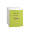 Arista Mobile Under Desk Pedestal White/Green