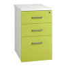 Arista Mobile 600mm Desk High Pedestal White/Green