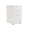 First Tall Under Desk Pedestal 3 Drawer White