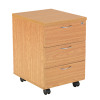 First Mobile Under Desk Pedestal 3 Drawer Oak