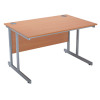 Jemini Intro 1200mm Rectangular Cantilever Desk Bavarian Beech KF838514