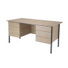 Jemini Intro 1200mm 4 Leg Desk Warm Maple KF838532