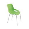 Jemini 4 Leg Breakout Chair Chrome Legs Green KF838771