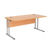 First Rectangular Cantilever Desk 1200mm Beech