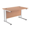 First Rectangular Cantilever Desk 1400mm Oak