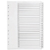 Q-Connect Multi-Punched 1-25 Reinforced White Board A4 Index Clear Tabbed KF97056