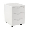 First Mobile Under Desk Pedestal 3 Drawer White