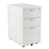 First Desk High Pedestal 3 Drawer 600mmD White