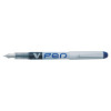 Pilot Blue Ink/White Barrel VPen Disposable Fountain Pen (Pack of 12) SV4W03