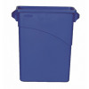Rubbermaid Slim Jim Container 60 Litre Blue With Recycling Symbol 1971257