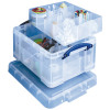 Really Useful Clear 21 Litre Plastic Divided Storage Box 21C+6T+12T