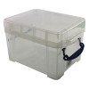 Really Useful Clear 3L Plastic Storage Box 245x180x160mm CD/DVDs 3C