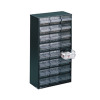 Clear 24 Drawer System Dark Grey Storage Cabinet 324124