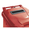 Red Confidential Waste Wheelie Bin 140 Litre With Slot and Lid Lock 377903