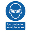 Safety Sign Eye Protection Must be Worn A4 PVC MA01250R