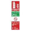 Safety Sign Fire Extinguisher Water 280x90mm Self-Adhesive F200/S