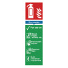 Safety Sign Fire Extinguisher Dry Powder 280x90mm Self-Adhesive F201/S