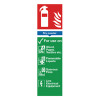 Safety Sign Fire Extinguisher Dry Powder 280x90mm Self-Adhesive F201/S